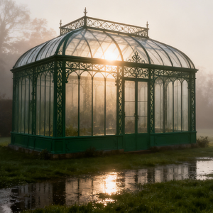 <span class=keywords><strong>Serre</strong></span> <span class=keywords><strong>victorienne</strong></span> en fer avec panneaux de verre décoratifs, bâtiment de jardin classique pour pépinière et événements de mariage de luxe - Product Image 3