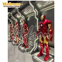 Statues en résine de films robotiques très vendues, statues grandeur nature de Iron Man, Spider-Man et Hulk pour la décoration de rues commerciales