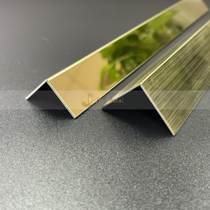 EX059 Moldura de Acero Inoxidable Dorado 201/304 Personalizada de Fábrica, Diseño Moderno, Autoadhesiva, Fácil Instalación, Impermeable - Product Image 1