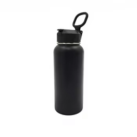 Bouteille d'eau de voyage en acier inoxydable à double paroi isolée sous vide, écologique, classique, 1000 ml (32 oz), couleur personnalisée, logo, 12-24h