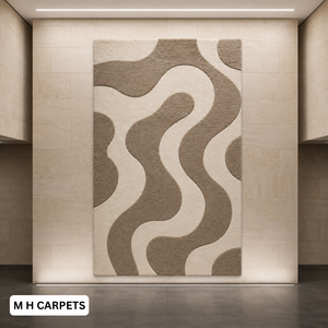 Alfombra moderna de lana hecha a mano, alfombra de lujo personalizada para hotel, sala de estar, decoración de interiores del hogar - Product Image 5