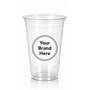 Gobelets en plastique transparent de 14 oz avec couvercles dôme de 400 ml, serviettes, 180 ml, 200 ml – Gobelets à boisson de bonne qualité pour cocktails de mariage - Product Image 1