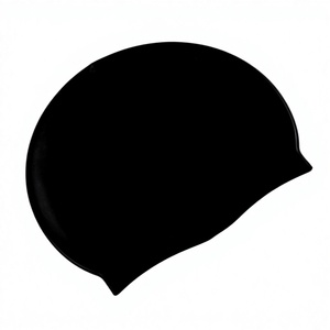 Bonnet de bain en silicone sans couture, logo personnalisé, imperméable, haute élasticité pour l'entraînement en piscine - Product Image 2