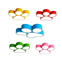 Plafonnier LED Patte de Chiot Dessin Animé pour Magasins d'Animaux - Taille/Couleur Personnalisable, Télécommande, Construction en Fer et Acrylique, Montage en Surface