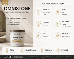 VanLime Omnistone Vorgemischter Schlamm Dekorativer Putz - Product Image 6