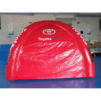 Tente publicitaire gonflable portable étanche de 4x4m, entièrement imprimée numérique, portes sur 4 côtés pour les activités de promotion de voiture