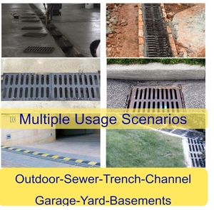<span class=keywords><strong>Grille</strong></span> de sol métallique de sécurité pour canal de drainage, <span class=keywords><strong>grille</strong></span> de couvercle de regard en <span class=keywords><strong>fonte</strong></span> ductile C250 EN124 <span class=keywords><strong>D400</strong></span> DN700, couleur personnalisée OEM/ODM - Product Image 5