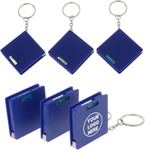 Portable 1m Tape Measure Keychain with Mini Bubble Level Small Housing Retractable Metal Measuring Tape Keyring Supply - Product Image 1