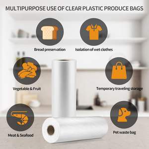 Bolsa de Plástico Ecológica Reciclable y Desechable en Rollo, Transparente, para Pan y Comestibles - Product Image 5