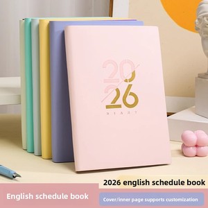 2026 Tùy Chỉnh Hàng Ngày Kế Hoạch Cao Thẩm Mỹ Cross-Biên Giới Softcover A6 Máy Tính Xách Tay Tiếng Anh Tây Ban Nha Da Bìa Chủ Đề May Ràng Buộc - Product Image 3