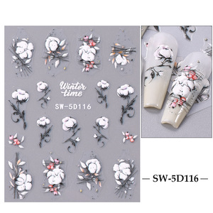 Hot Sale <b>Nail</b> <b>Decals</b> Self-adhesive Laser Fancy Butterfly 5D Embossed <b>Nail</b> Art Stickers for <b>Nail</b> Decoration - Product Image 3