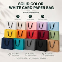 Sac en papier blanc personnalisé de luxe pour le commerce de détail avec impression de logo, taille personnalisée pour la promotion de la marque