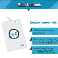 Lector y escritor RFID portátil de 13,56 MHz Lector de tarjetas de control de acceso NFC 122U fácil de usar Hecho de material ABS duradero