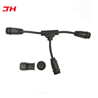 Conector de Cable Tipo T JIAHUI M20 de 4 Pines, Enchufe y Tomacorriente Impermeables IP68 para Equipos Industriales de Exterior
