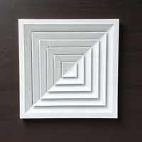 Diffuseur d'air mural extérieur en aluminium à 4 voies, design moderne, best-seller, pour entrepôt et atelier