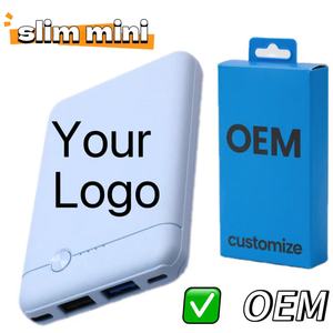 Biểu tượng tùy chỉnh thiết kế siêu mỏng 5000mAh ngân hàng điện nhiều màu tùy chọn trắng đen xám hồng xanh - Product Image 3