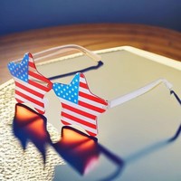 Lunettes de soleil à monture complète, motif drapeau américain étoilé, rouge, blanc, bleu, pour la fête de la Saint-Valentin et le Jour de l'Indépendance, protection UV, amusantes, 2026