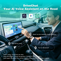 Boîtier AI Qualcomm 6350 Android 15 avec CarPlay sans fil et Android Auto, 8 Go + 128 Go, 4G Cloud SIM, entrée/sortie, mise à jour OTA pour YouTube