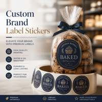 Autocollants d'emballage ronds holographiques écologiques personnalisés avec logo de marque, imprimés, autocollants, imperméables, pour l'étiquetage alimentaire et la pâtisserie