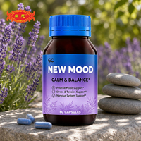 Capsules OEM Soutien Émotional Safran Ashwagandha Anti-Stress Tension Bien-être Système Nerveux Marque Privée 60 gélules