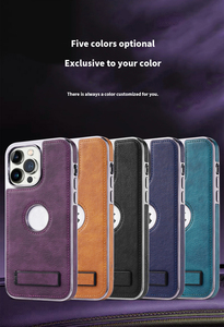 Fct mạ điện cho <span class=keywords><strong>iPhone</strong></span> 16 Bumper kinh doanh Thiết kế phổ biến sang trọng da hàng đầu da thật tùy chỉnh trường hợp điện thoại cho <span class=keywords><strong>iPhone</strong></span> 16 15 - Product Image 2