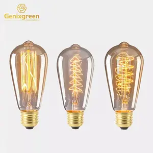 Luces Led Lampada Gloeilamp Lamp Edison Vintage Antieke Stijl St64 Wolfraam Gloeilamp E27 220V 40W 60W