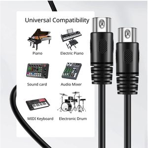 Câble d'extension audio MIDI 5 <span class=keywords><strong>pieds</strong></span>, connecteur DIN mâle, en plastique - Product Image 6