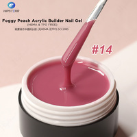 Gel de construction pour ongles en acrylique pêche longue durée, sans HEMA ni TPO, gel de construction rose coloré pour extension d'ongles, produits pour ongles, marque privée