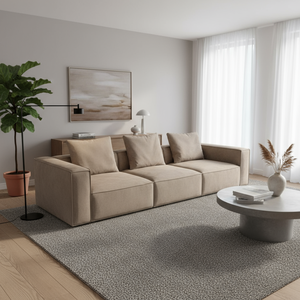 Sofá Seccional Modular Minimalista Italiano Tipo Bloque de Tofu, Ecológico, Tejido Resistente, Relleno de Esponja, Ideal para Apartamentos Pequeños - Product Image 6