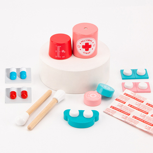 Kit de Docteur <span class=keywords><strong>en</strong></span> Bois pour Enfants, Jouet de Simulation Médicale, Kit de Développement Médical - Product Image 6