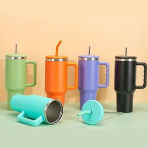 <b>40oz</b> Car Travel H3.0 <b>Handle</b> <b>Tumbler</b> Vacuum Mug Lid Straw Non-Slip Base OEM ODM Custom Design - Product Image 4