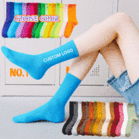 Chaussettes unisexes personnalisées OEM ODM à sublimation, épaisses, côtelées, de compression, pour l'entraînement, amusantes, fantaisie, scolaires, USA, pour femmes