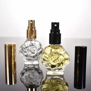 egyptian parfum portable mini 10ml small flower shape travel crystal empty glass atomiser perfume bottles