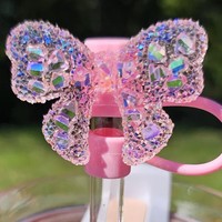 Capuchon de paille en strass pour gobelet, compatible avec les tasses de 30 oz et 40 oz, accessoires de bouteille d'eau réutilisables et anti-poussière
