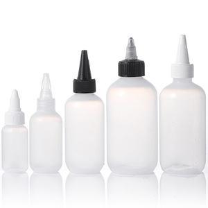 <b>Plastic</b> Bottles 120ml 180ml 240ml Round Shoulder Pointed Spout Squeeze Bottle For Pigment Glue Chemical <b>Packaging</b> - Product Image 2