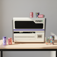 Impresora UV Rotativa de Escritorio Pequeña para Impresión UV en Botellas con Cabezal I3200