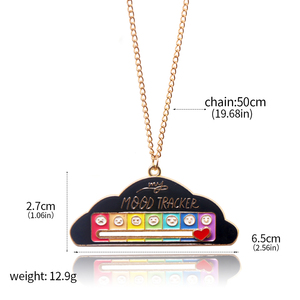 قلادة مضحكة تعبيرية عن المزاج، سلسلة عنق تفاعلية مبتكرة للنساء والرجال، قلادة لطيفة - Product Image 6