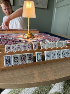 Venta al por mayor de fábrica: Juego de fichas de mahjong americano de lujo grabadas en acrílico de 3 capas y 160 piezas - Product Image 5
