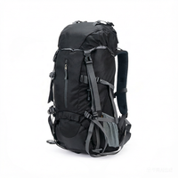 Tas Ransel Hiking Fashion 50L Tahan Air, Tas Perlengkapan Camping dengan Penutup Hujan 45+5 Liter, Tas Gunung Ringan Unisex