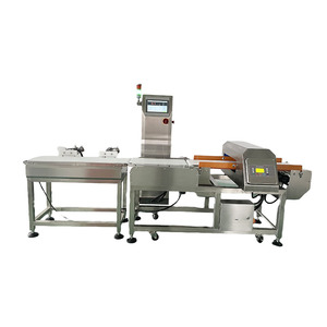 Kết hợp độ nhạy cao thực phẩm Máy dò kim loại với độ chính xác cao <span class=keywords><strong>checkweigher</strong></span> với hai đẩy rejectors cho rau và trái cây - Product Image 2
