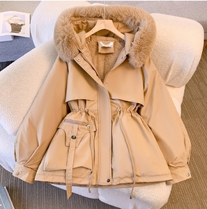 Productos en Tendencia Liu <span class=keywords><strong>Ming</strong></span> 2025 Nueva Moda para Mujer Chaquetas Parkas Acolchadas de Invierno con Cuello de Piel Abrigo Largo Holgado con Capucha y Forro Cálido - Product Image 5
