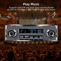 Grandnavi - Estéreo para Auto Portátil 1DIN con Sonido Retro, USB, BT, MP3/WAV, Sonido de Alta Resolución, 7 Colores, AUX, FM, AM, RDS, Unidad Principal Universal para Volante