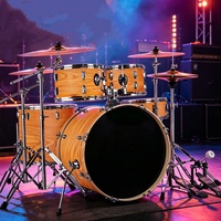 Percussion Instrument 5 Drums 4 Cymbals Beginner Practice Adult Drum Set Jazz Drum