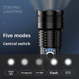 Fabricant en gros d'équipements de plein air, lampe torche Zoom à lumière forte, recharge USB, 5 types de réglage de la luminosité - Product Image 5
