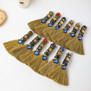 12 Zodiac <strong>Signs</strong> Natural Crystal Tumble Stone <strong>Witch</strong> Broom Handmade Home Decor for Energy Cleansing and Spiritual Rituals - Product Image 5