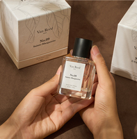 Verre de parfum de bouteille vide de luxe de haute qualité 30ml 100ml récipient de parfum 50 ml avec sac en papier de boîte-cadeau blanche
