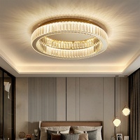 Plafonnier LED rond en cristal moderne IP44 avec une solution d'éclairage élégante et stylée
