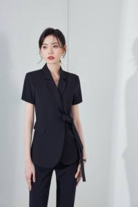 Traje profesional de verano de manga corta <span class=keywords><strong>para</strong></span> mujer, uniforme de oficina <span class=keywords><strong>para</strong></span> gerente de Hotel, recepcionista, ropa de trabajo de negocios - Product Image 5