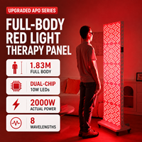 GLPE 1800W Wide Standing 7 longueurs d'onde Panneau de thérapie par la lumière rouge Dispositif LED infrarouge Corps complet
