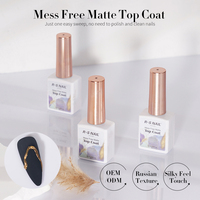 R S ongles professionnel clair 8g sans gâchis mat couche de finition vernis Semi Permanent usine directement vente Msds Uv Gel vernis à ongles
